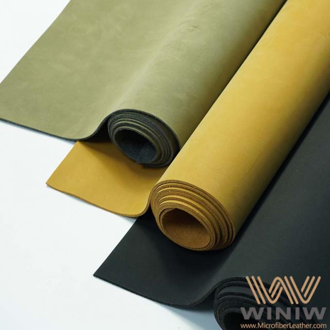 Peut être le tissu différent de relief de cuir de Microfiber Nubuck de Faux de couleurs